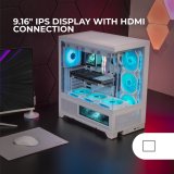 ATX Semi-t�rn kasse Mars Gaming MCLCDXW Hvid #3