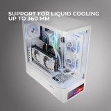 ATX Semi-t�rn kasse Mars Gaming MCLCDPROW Hvid #5