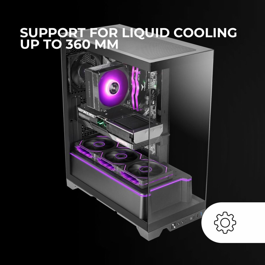 ATX Semi-t�rn kasse Mars Gaming MCPRISMA Sort #5