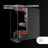 ATX Semi-t�rn kasse Mars Gaming MCPRISMA Sort #6