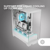 ATX Semi-t�rn kasse Mars Gaming MCPRISMAW Hvid #5