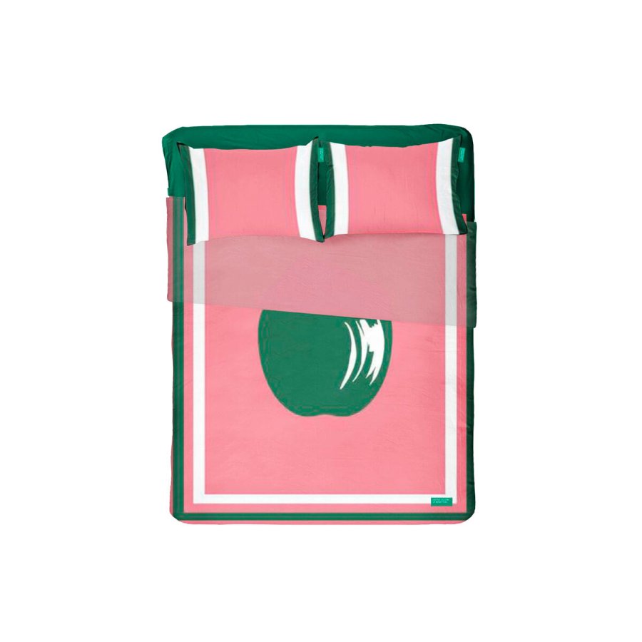 Sengetj st Benetton Grn Pink ble 4 Dele #1