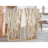 Separator Romimex Natur Teak 60 x 180 x 15 cm #3