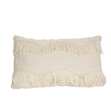 Pude Romimex Hvid Med kvaster 30 x 10 x 50 cm #1