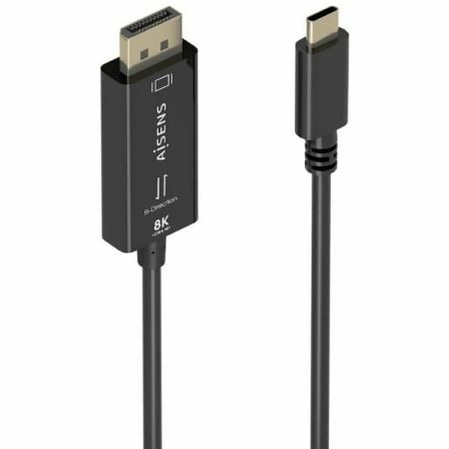 USB-C-kabel til DisplayPort Aisens A109-0879 Sort 1,8 m #1