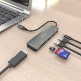 USB Hub Aisens USB-C DOCK 6 EN 1 GRIS Gr� 100 W #4
