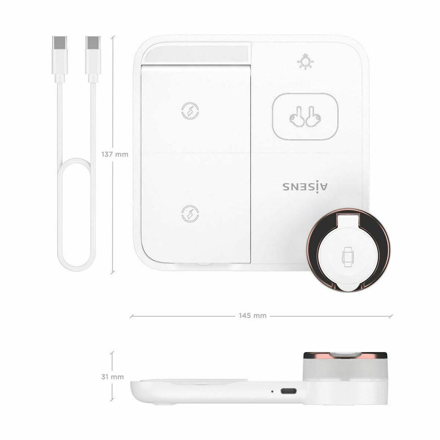 Trdls oplader Aisens ASCH-15W4WC061-W 15 W Hvid #1