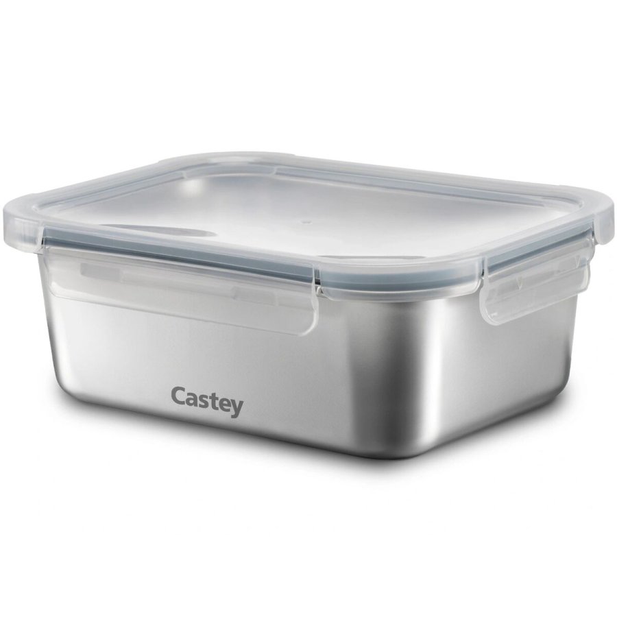 Madkasse Castey CA800 Gr� Rustfrit st�l Plastik Rektangul�r 800 ml 2 Dele (2) #1