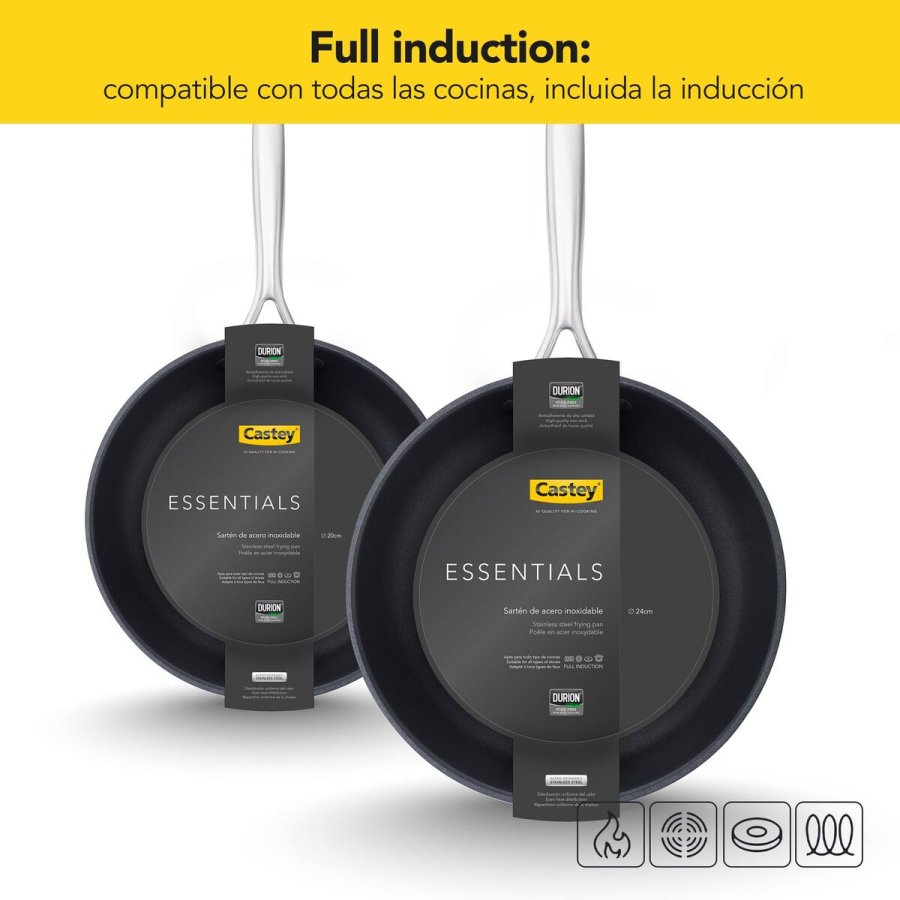 Stegepande Castey EA-S20 Gr� Rustfrit st�l � 20 cm #22