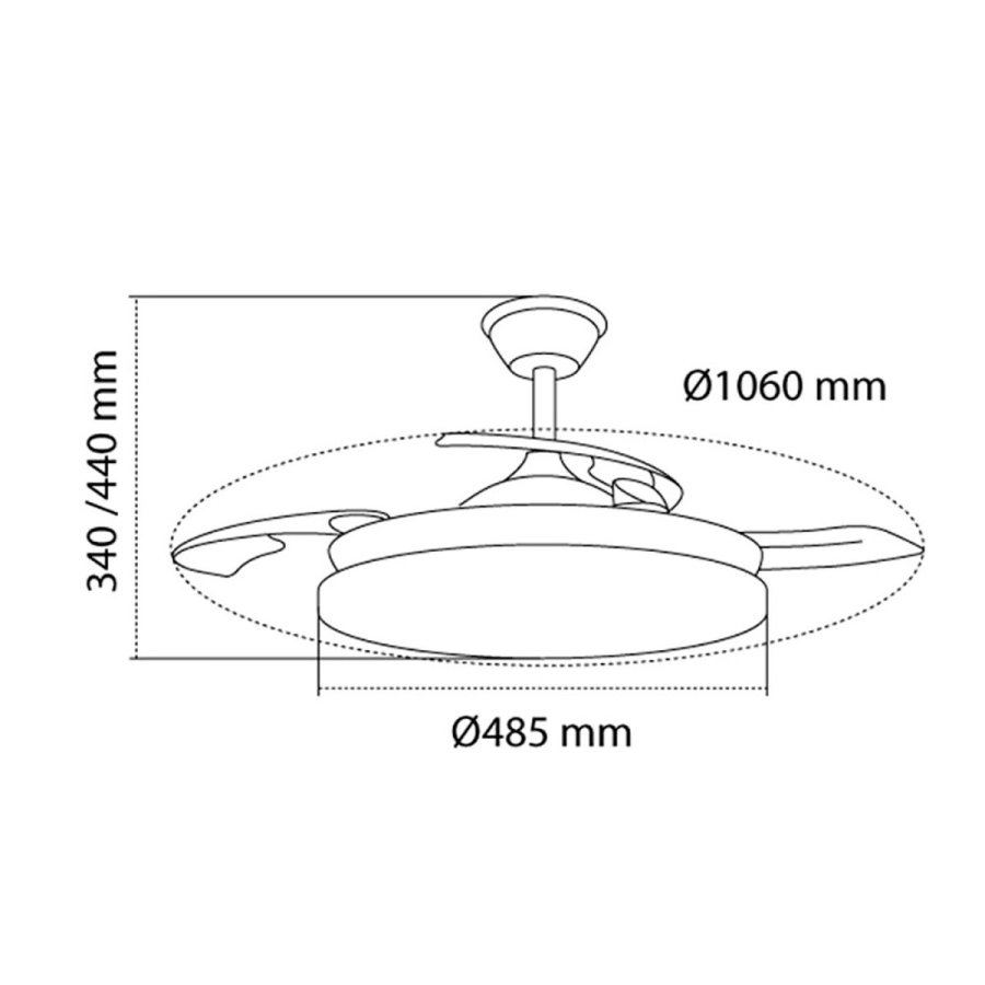 Loftsventilator CristalRecord Hvid 72 W (3000 K) (4000 K) #6