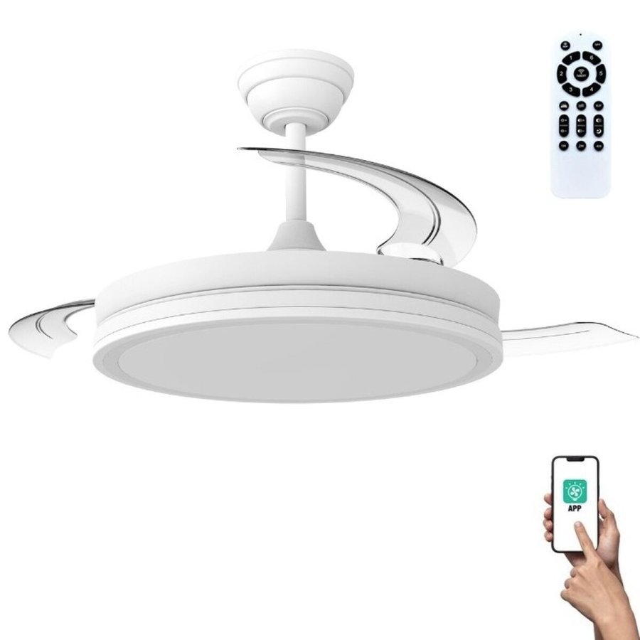 Loftsventilator CristalRecord 85-080-42-000 Hvid 60 W #1