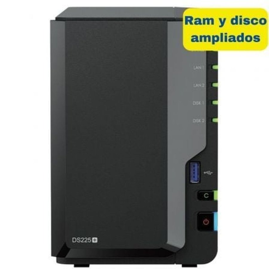 NAS-netvrkslagring Synology DS225+/6G 8TB Sort Intel Celeron #1