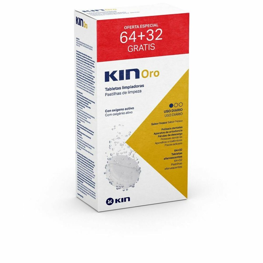 Rensetabletter til Tandproteser Kin Kin Oro #1