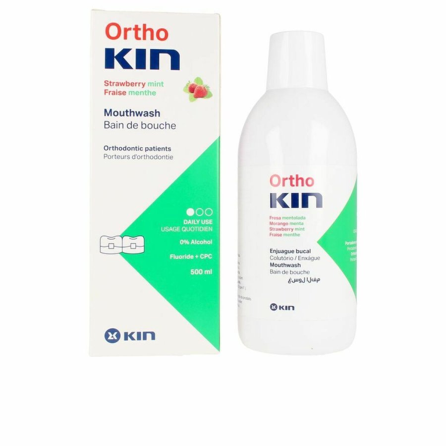Mundskyllevand Kin Orthokin 500 ml Jordbr Mint #1
