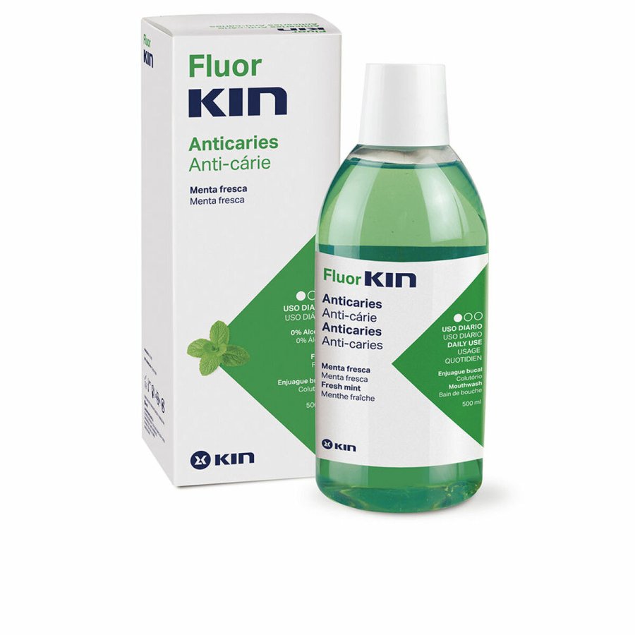 Mundskyllevand Kin Fluorkin Mint Anti-caries 500 ml #1