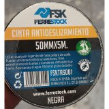 Selvkl�bende b�nd Ferrestock 5 m x 50 mm Sort Anti-Skrid #6