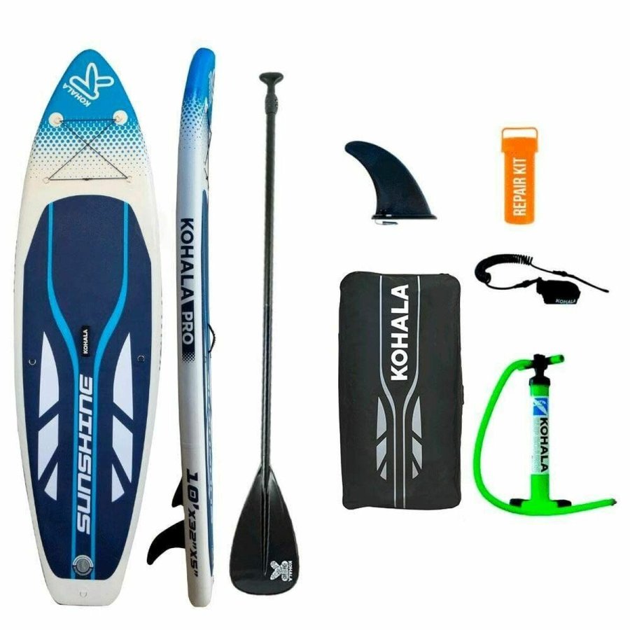 Oppustelige Paddle Surf Board med tilbehr  Kohala Sunshine Hvid (305 x 81 x 12 cm) #1