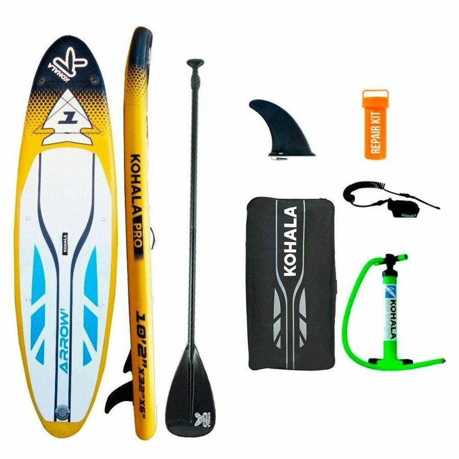 Oppustelige Paddle Surf Board med tilbehr Kohala Arrow 1 Gul (310 x 81 x 15 cm) #1