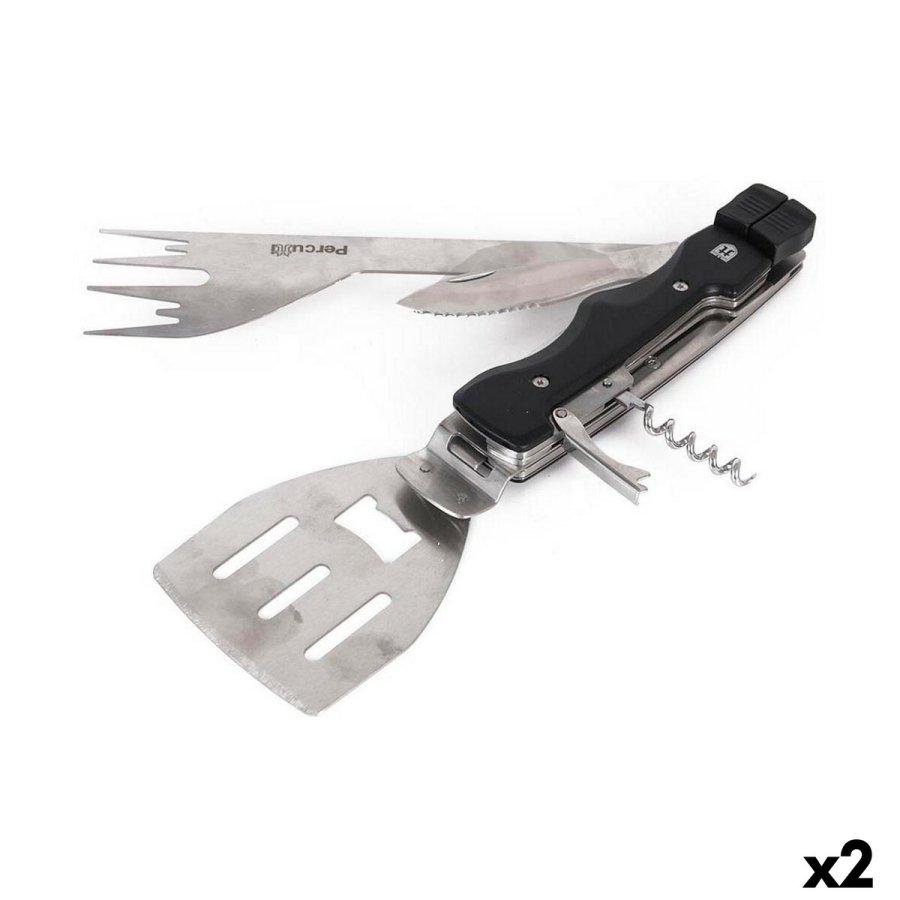 Grillredskaber Percutti 30 x 10 x 3,5 cm 7 i 1 Havegrill (2 enheder) #1