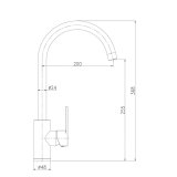 Hane med blandingsbatteri Verhal mi�o Mat bagp� Rustfrit st�l #3