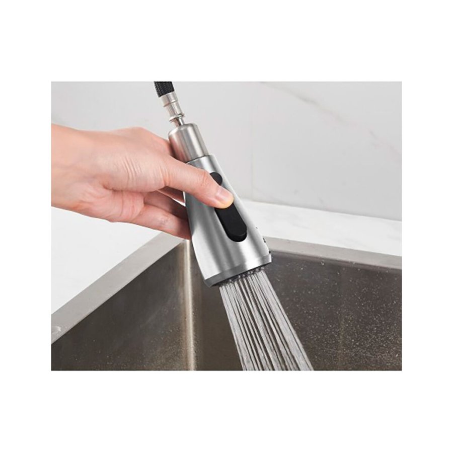 Hane med blandingsbatteri Verhal serie trazo S�lvfarvet Rustfrit st�l C-formet #3