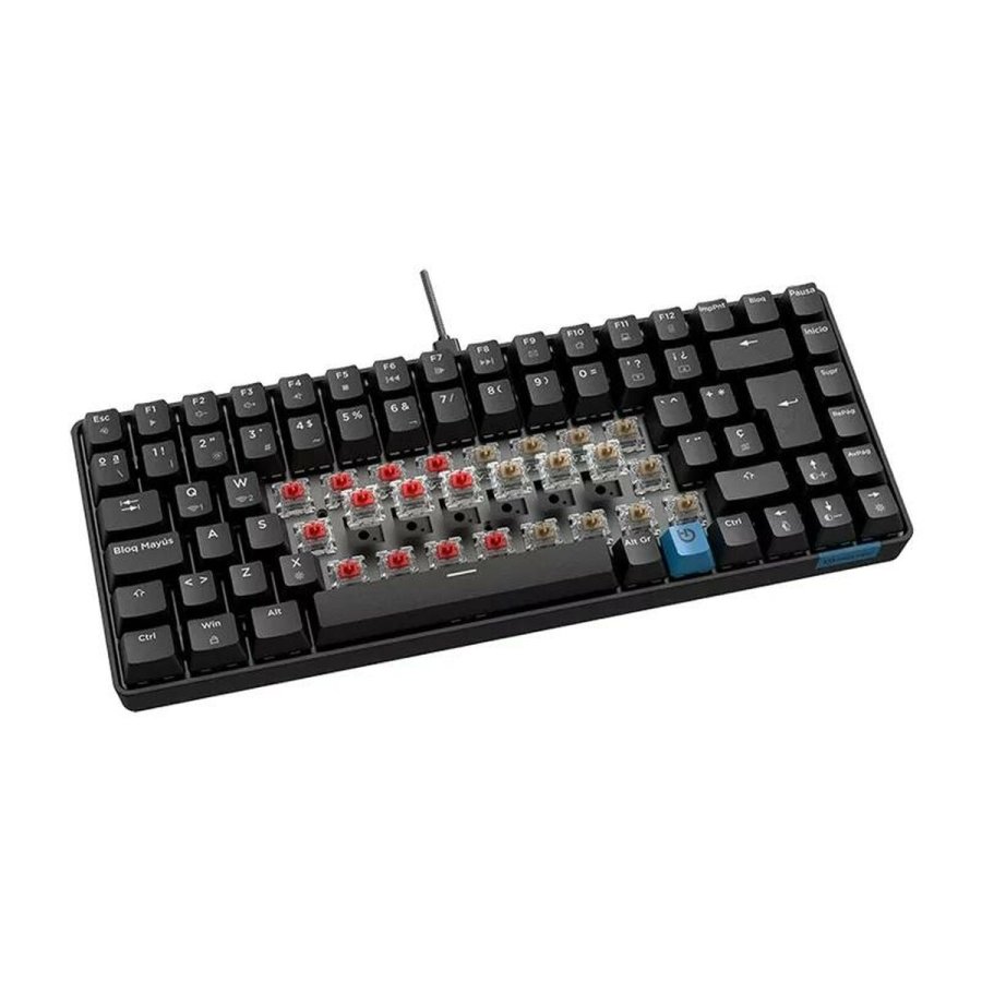 Tastatur Hiditec GKE010006 Sort Spansk qwerty #3