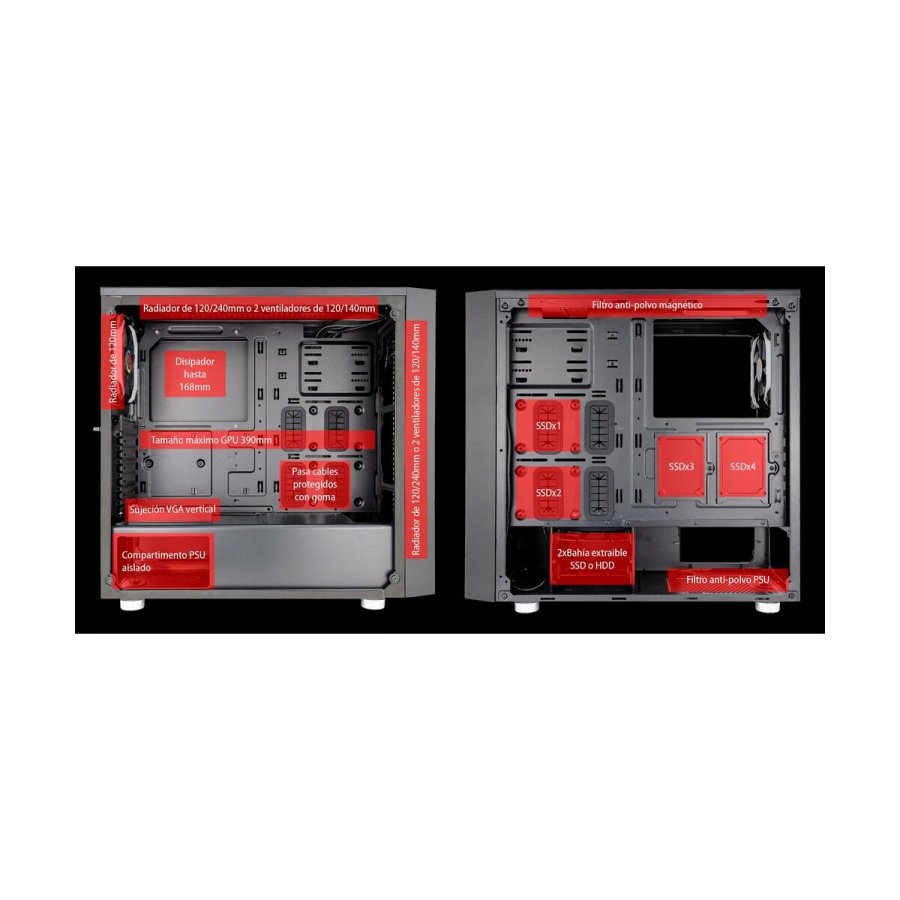 ATX Semi-trn kasse Talius AURIGA Sort #3
