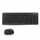 Tastatur og mus CoolBox COO-KTR-02W Spansk qwerty Tr�dl�st Sort Spansk QWERTY #1