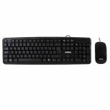 Tastatur og mus Nilox COMBO USB NILOX - TECLADO + RAT�N FLAT Sort Spansk qwerty QWERTY #1