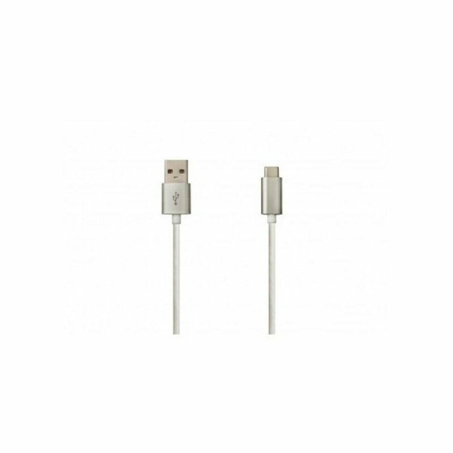 USB A til USB C-kabel DCU Slvfarvet (1 m) #1