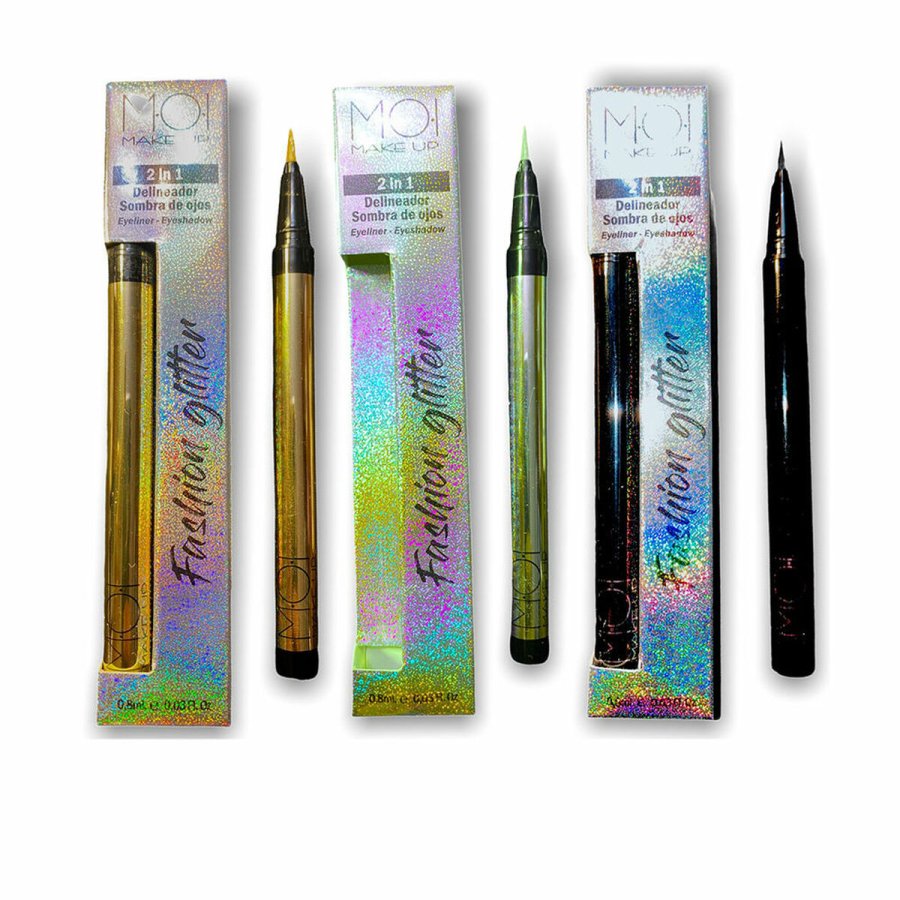 jenblyant MOI Glitter Gul Sort Grn 3 Dele #1