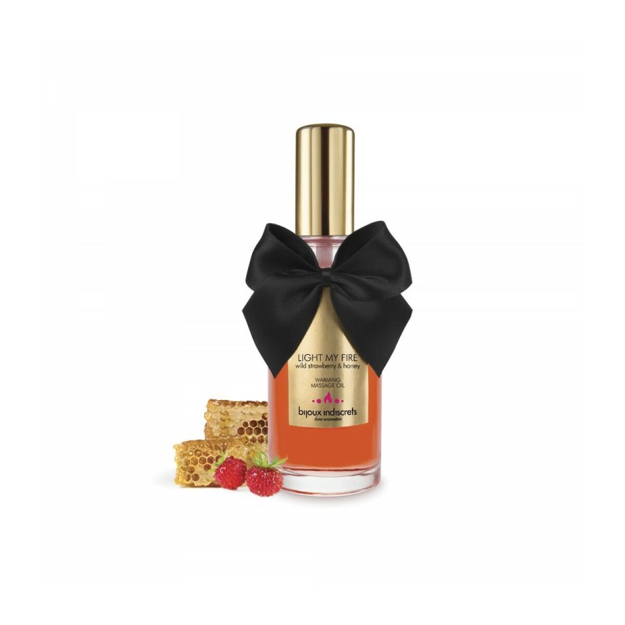 Erotisk massageolie Bijoux Cosmetiques Light My Fire 100 ml Jordbr Varme Effekt #3