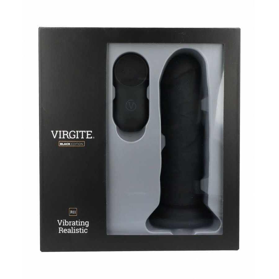 Realistisk Dildo Virgite R11 Sort 14,4 cm #5