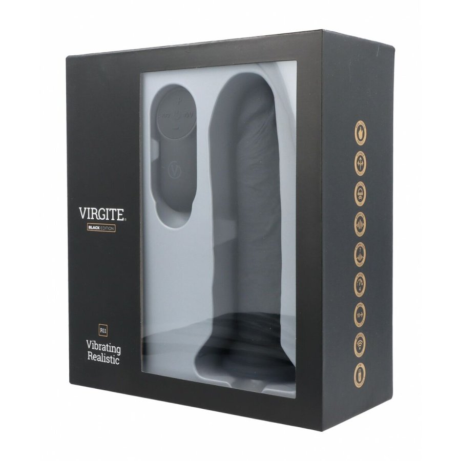 Realistisk Dildo Virgite R11 Sort 14,4 cm #7