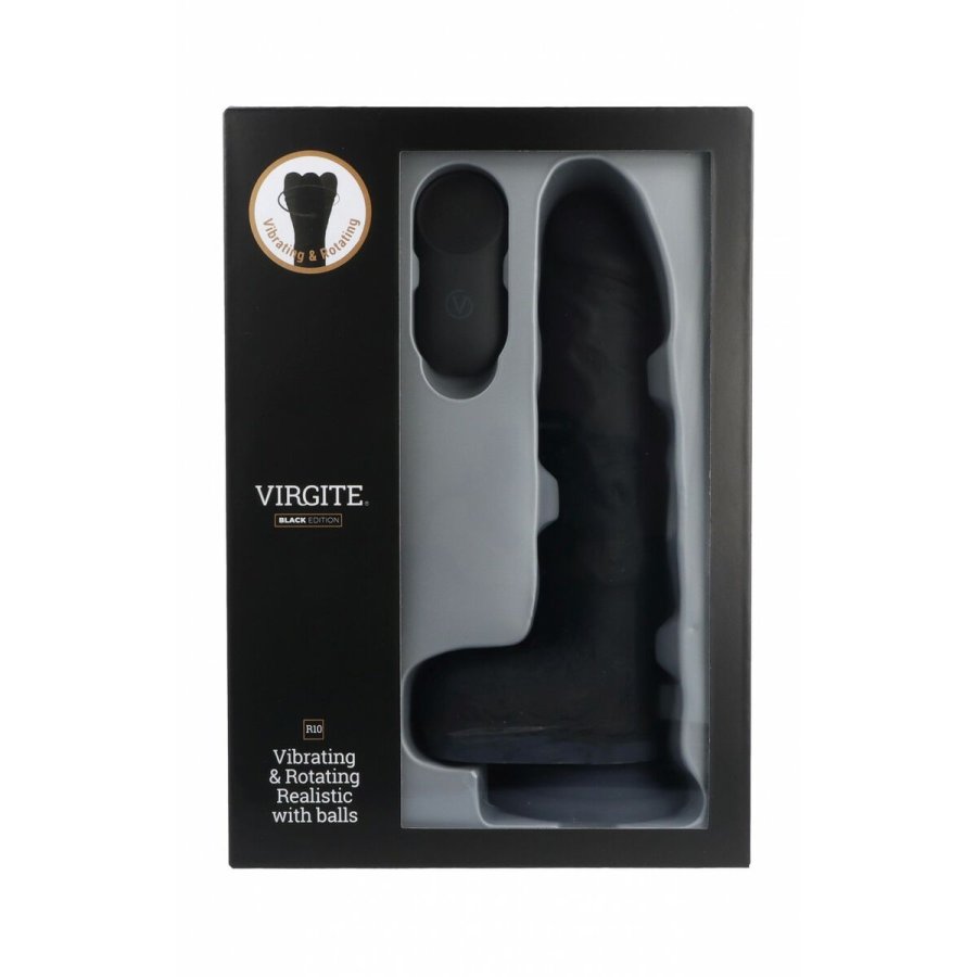 Realistisk Dildo Virgite R10 Sort 21 cm #3