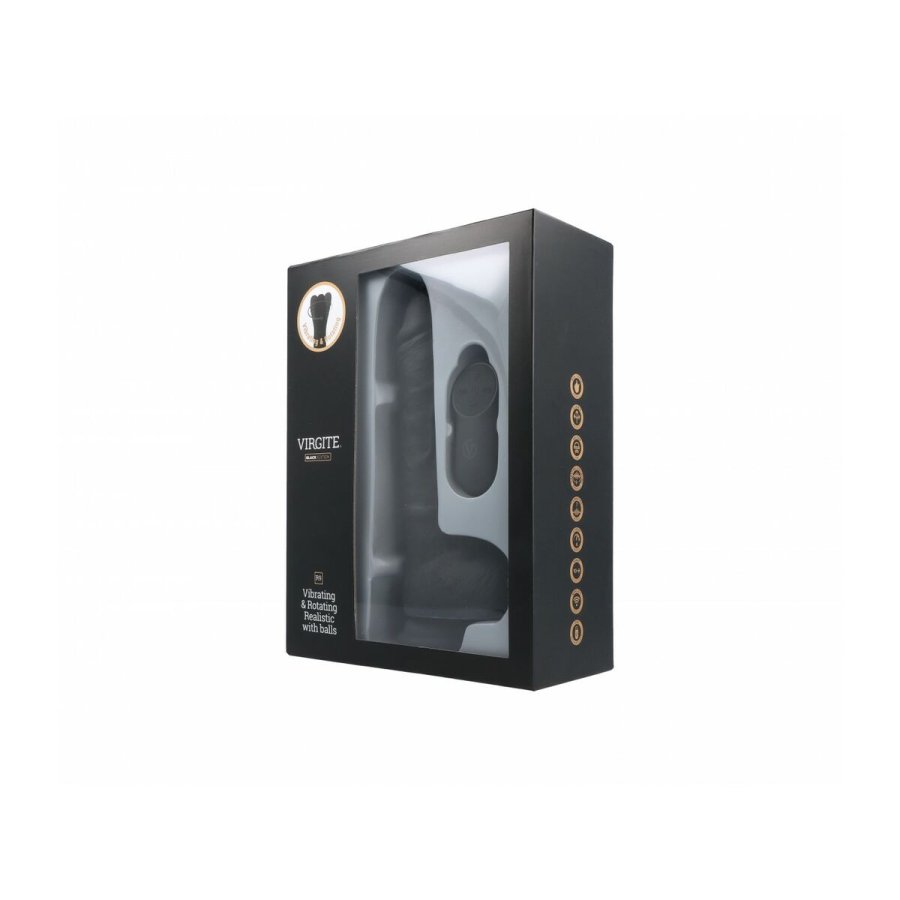 Realistisk Dildo Virgite R9 Sort 19 cm #5