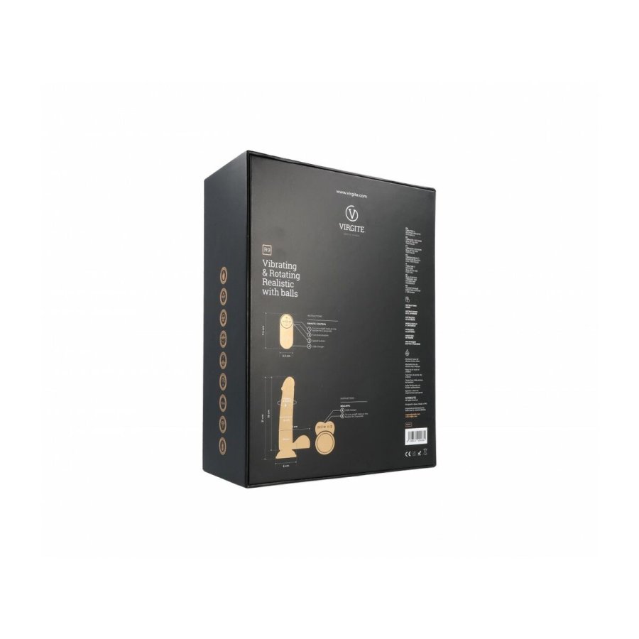 Realistisk Dildo Virgite R9 Sort 19 cm #7