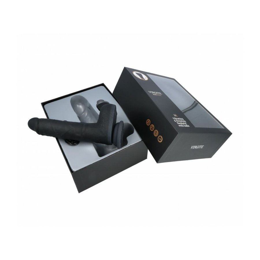 Realistisk Dildo Virgite R9 Sort 19 cm #9