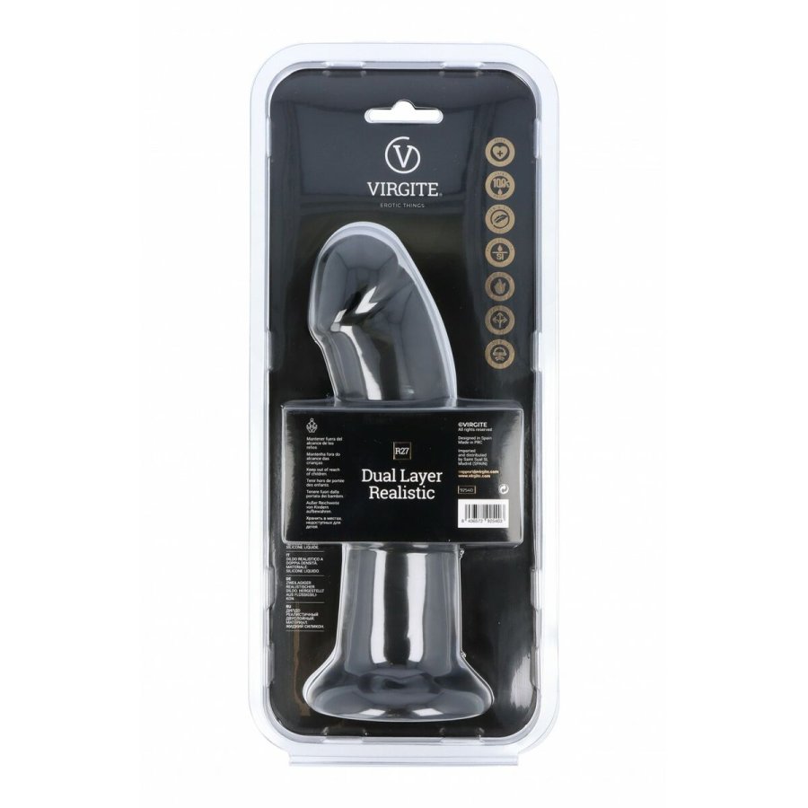 Realistisk Dildo Virgite R27 Sort 21 cm #5