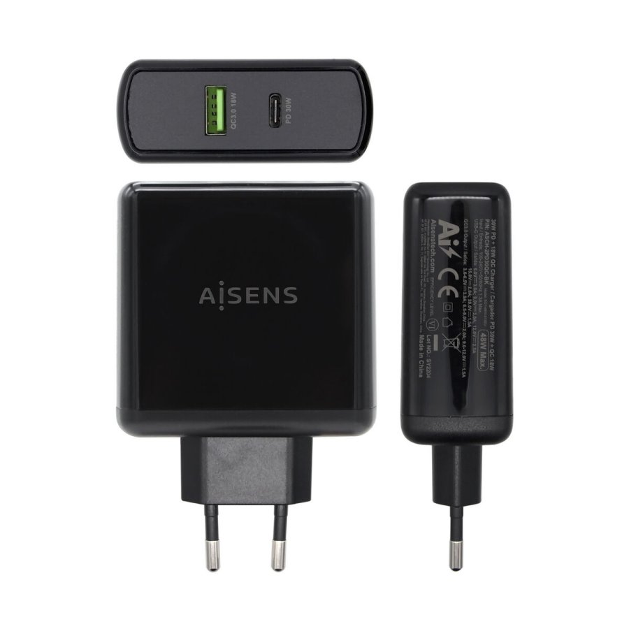 USB-oplader vggen Aisens PD 3.0 USB-C 48 W Sort #3