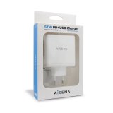 USB-oplader vggen Aisens ASCH-2PD45A-W Hvid 57 W USB-C (1 enheder) #3