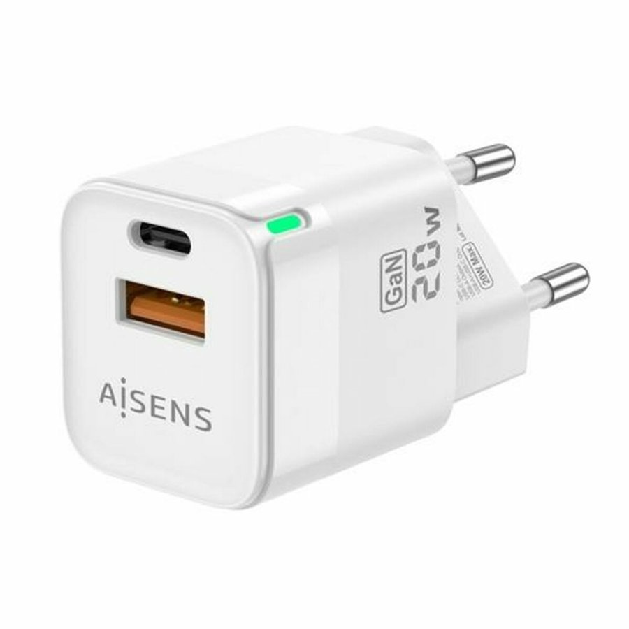 Vgoplader Aisens ASCH-20W2P002-W Hvid 20 W (1 enheder) #1