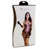 Korset S Pleasures Sort/Pink (Onesize) #1