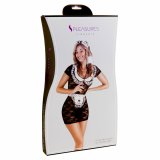 Erotisk Kostume S Pleasures Sort/Hvid Onesize #1