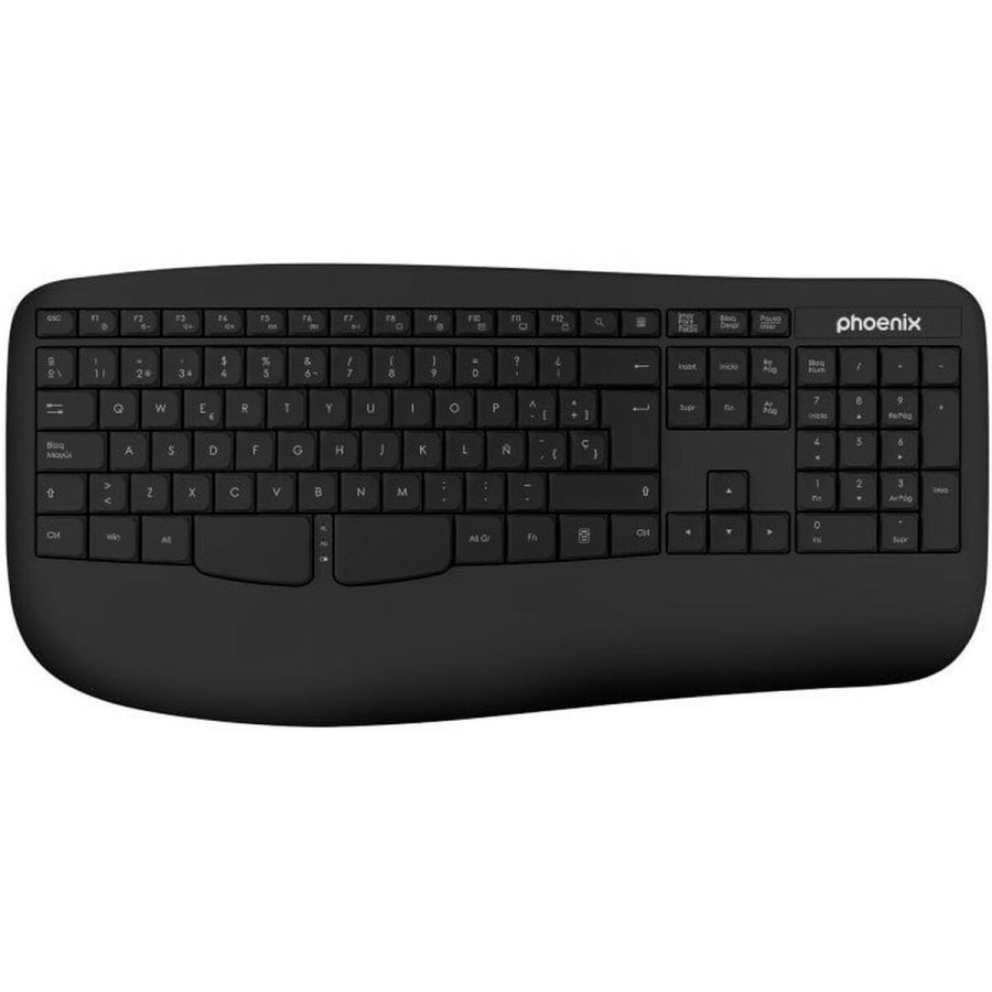 Tr�dl�st tastatur Phoenix K201 Sort Spansk qwerty #1