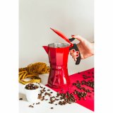 Italiensk Kaffekande JATA Cafetera de induccin roja vulcano Rd Aluminium 12 Skodelice (1 enheder) #5