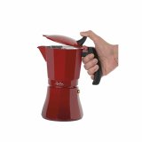 Italiensk Kaffekande JATA Cafetera de induccin roja vulcano Rd Aluminium 12 Skodelice (1 enheder) #2