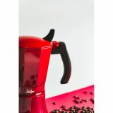 Italiensk Kaffekande JATA Cafetera de induccin roja vulcano Rd Aluminium 12 Skodelice (1 enheder) #4