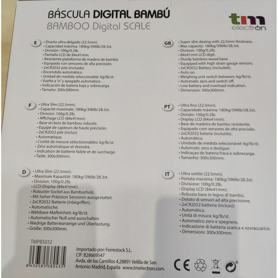 Digital badevgt TM Electron Brun Bambus #5