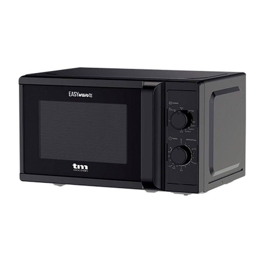 Mikroblgeovnen med Grill TM Electron Sort 700 W 20 L #1